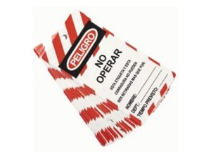 TARJETAS LOCKOUT NO OPERAR (25 UNIDADES)