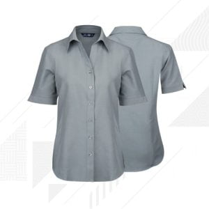 Blusa Oxford classic manga corta mujer