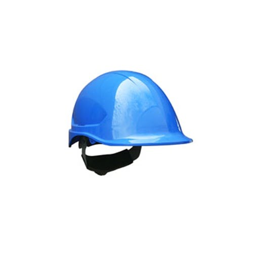 Casco steelpro ABS MTA azul con Barbiquejo