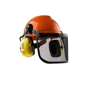 Casco Motoserrista , Fonos CM501, Visor de Malla Metálica