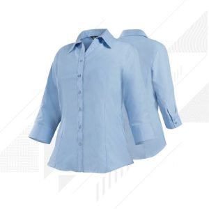 Blusa Oxford classic manga 3/4 mujer