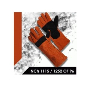 Guante Soldador Naranjo Negro