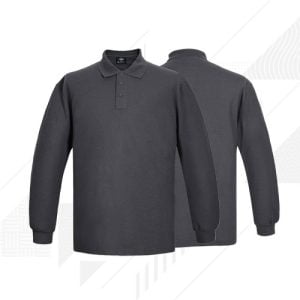 Polera polo pique manga larga hombre