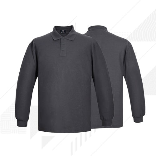 Polera polo pique manga larga hombre