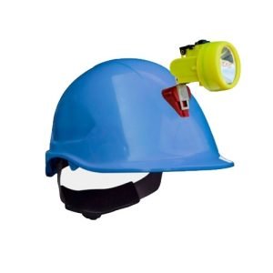 Kit Lámpara Minera KL 6000 + Casco ABS Azul C/Portalamparas